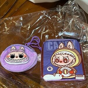 Cute  Lababu Purple Cartoon Character Pouches